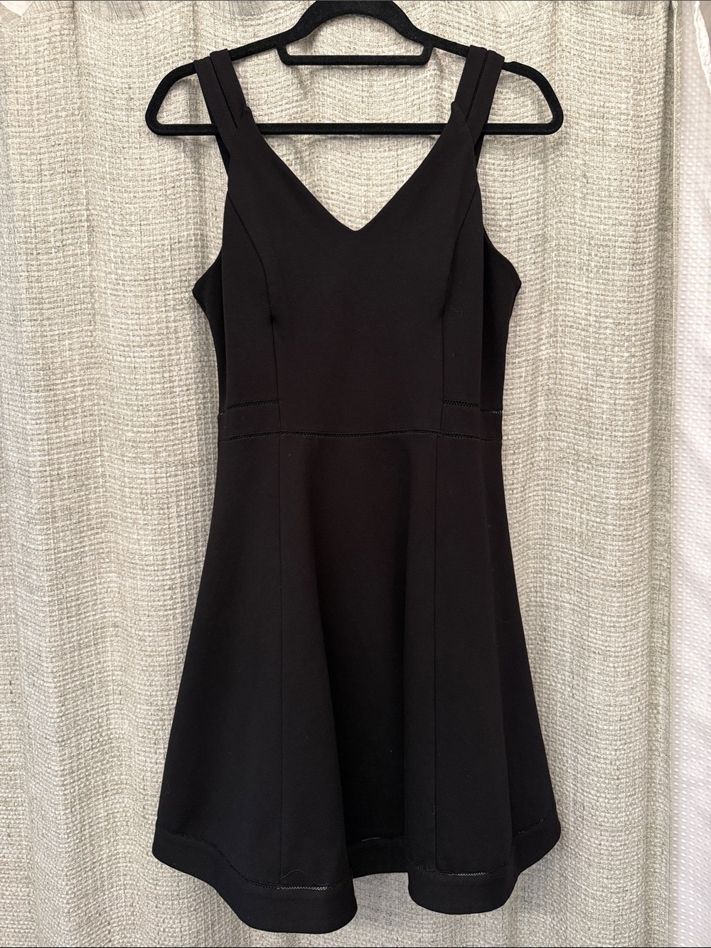 French Connection Black V-Neck Mini Dress